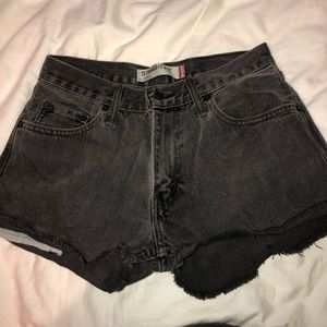 Vintage black Levi’s shorts